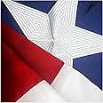 VSVO Texas Flag 3x5 ft - Durable 300D Oxford Nylon Outdoor TX Flags - Embroidered Stars, Sewn Stripes, Brass Grommets Outside