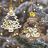 Family Christmas Tree Shaker Ornament 2024, Personalized Family Shaker Ornament, Custom Family Christmas Ornament, Family Kee