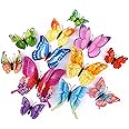 OPSEAM Butterfly Wall Decor 24/48 PCS, 3D Butterflies Stickers for Party Decorations with Magnets(Colorful, 48)