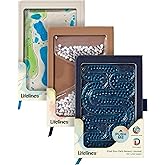 Lifelines Sensory Journal, Assorted 3-Pack Bundle - Fidget Ruled Notebook Journal with Interactive Tactile Cover & Embossed P