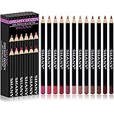 SHANY Dreamy Dozen Matte Lip Liner Set Vegan - Long-Lasting Professional Velvet Cruelty-Free Lipstick Pencils Pens in Varying