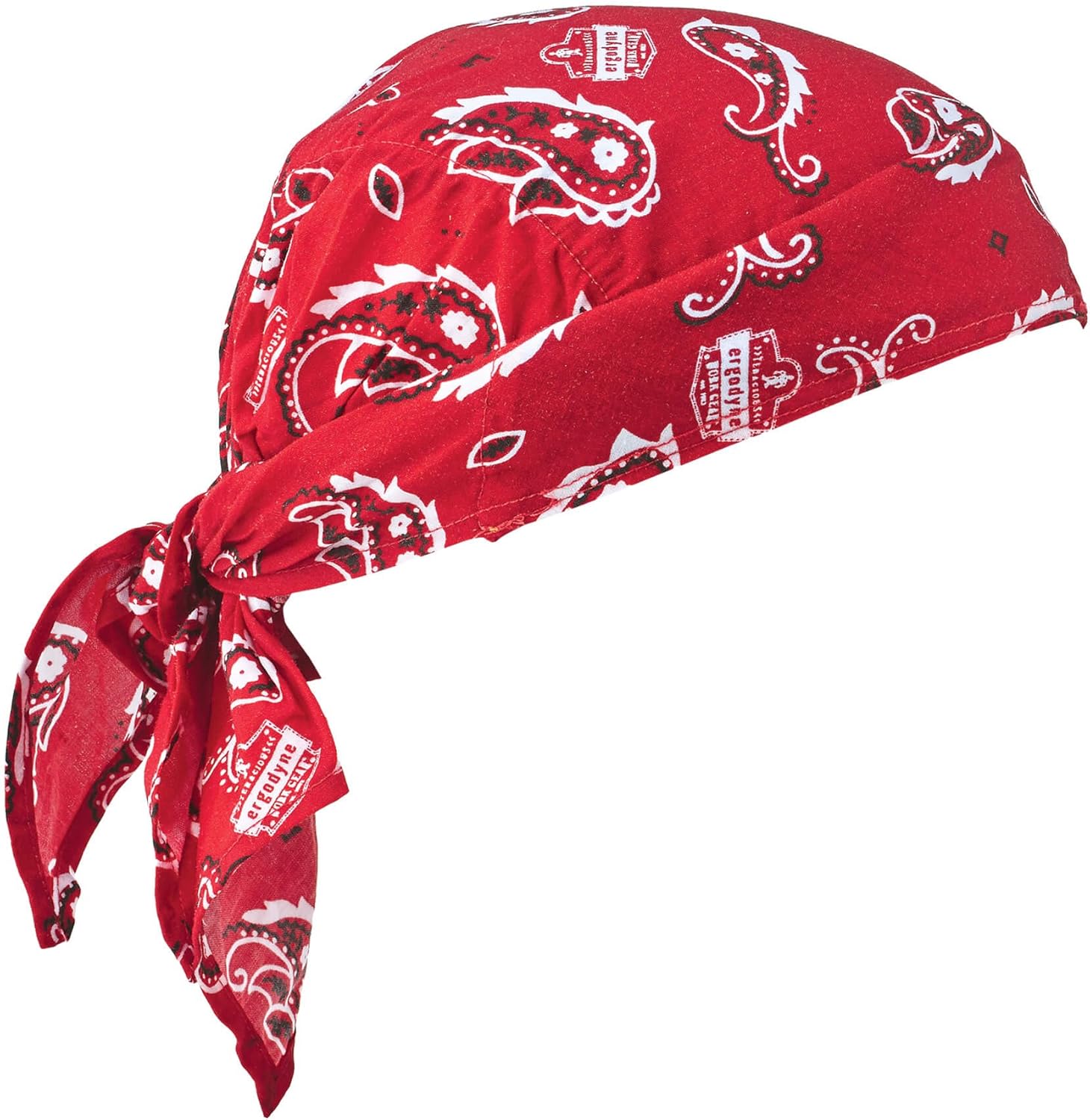 Ergodyne Chill-Its 6710 Evaporative Polymer Cooling Dew Rag, Red Western