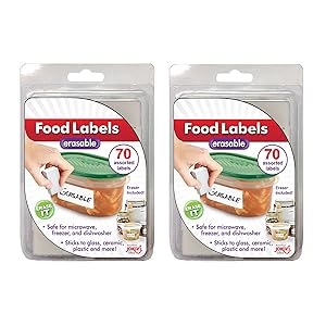 Jokari Erasable Food Labels 2 Pack Refill, Reusable, Freezer, Microwave and Dishwasher Safe Kitchen Tool for All Purpose Meal