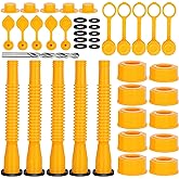 Gas Can Spout Replacement, (5 Kit-Yellow) Gas Can Nozzle Suitable for Most 1/2/5/10 Gal Oil Cans, Flexible Gas Spout Replacem