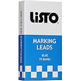 Listo 162 Marking Pencils Refill - Box of 72 Grease Pencils/China Marking Pencils/Wax Pencils (Blue)