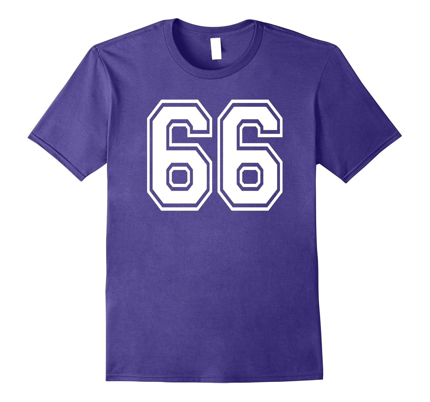 #66 Numbered College Sports Team T-Shirts front and back-FL