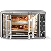 Oster Air Fryer Oven, 10-in-1 Countertop Toaster, Large Enough for 2 Pizzas, Stainless Steel French Doors, XL Sized