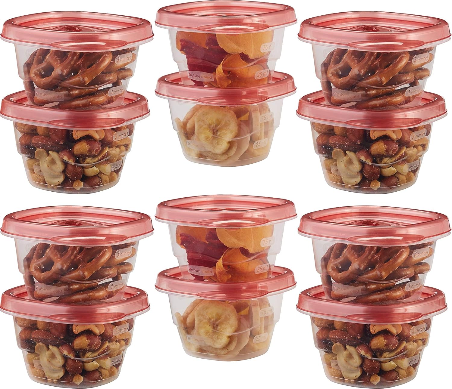 Rubbermaid - 1803522 Mini Food Storage Containers, (0.5 Cup), (12 Pack)