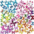 240Pcs 3D Colorful Butterfly Wall Stickers, Butterfly Wall Decals, Removable Butterflies DIY Art Decor Crafts for Party Offic