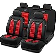 Skechers Memory Foam™ Car Seat Cover Full Sets, Hexcomb Breathable Thick Seat Covers, Airbag Compatible, Automotive Comfort &