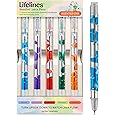 Lifelines Scented Lava Gel Pen Set, 5-Pack (Multi-Color) - 0.7mm Colored Gel Pens Infused with Scented Essential Oil Blends &