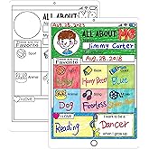 FLYAB 48PCS All About Me Posters for Kids Students 7"x9.8" DIY Star Student Poster Fill in Classroom All About Me Posters for