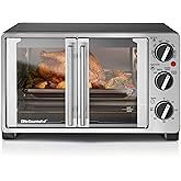 Elite Gourmet ETO2530M Double French Door Countertop Toaster Oven, Bake, Broil, Toast, Keep Warm, Fits 12" pizza, 25L capacit