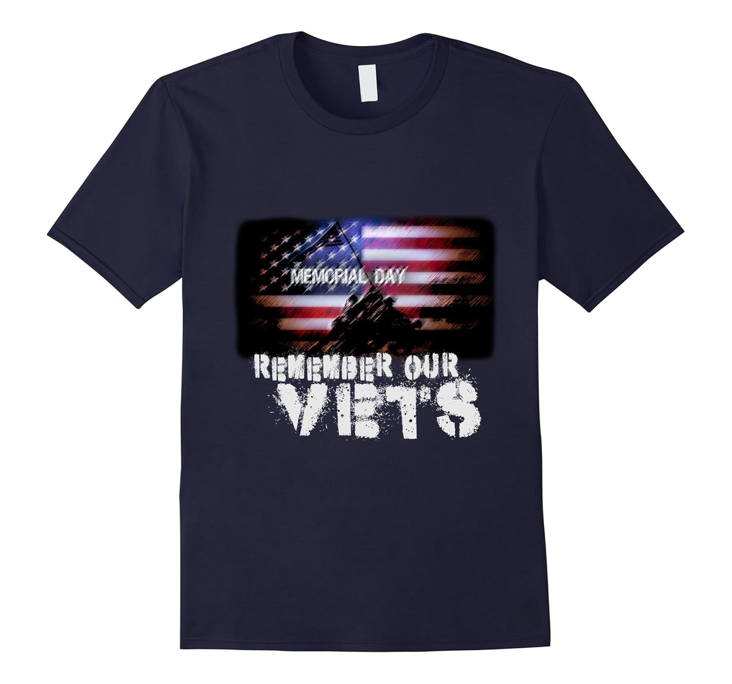 Memorial Day Flag - Remember Our Vets T Shirt-TD