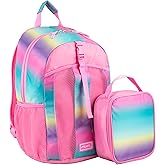 FUEL Lunch Backpack Set Water Resistant Dome Bookbag Bag Soft Reusable Insulated Cooler Lunch Box Thermal Travel Office Lunch