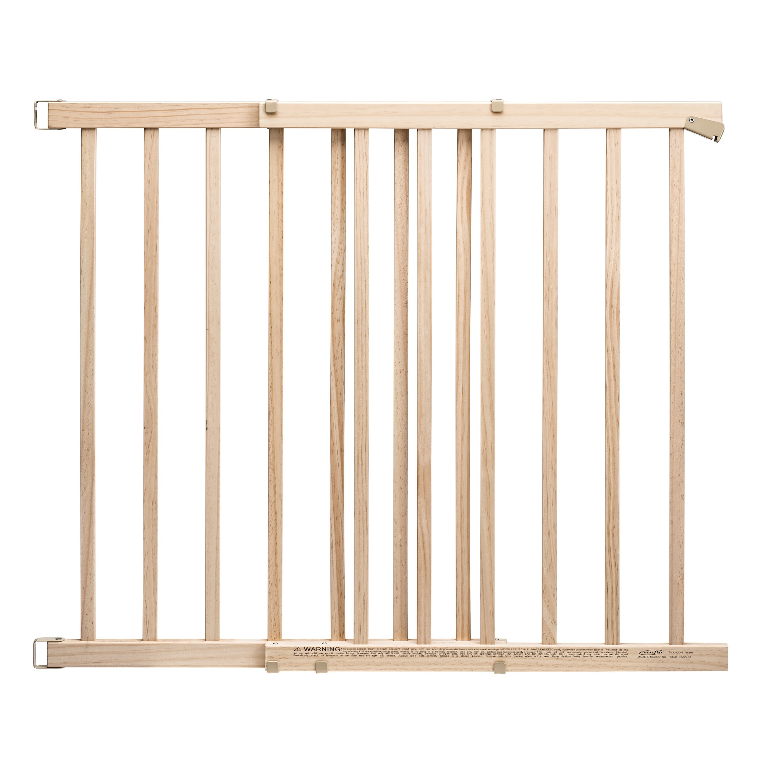 Evenflo, Top of Stairs, Extra Tall Gate, Tan Wood