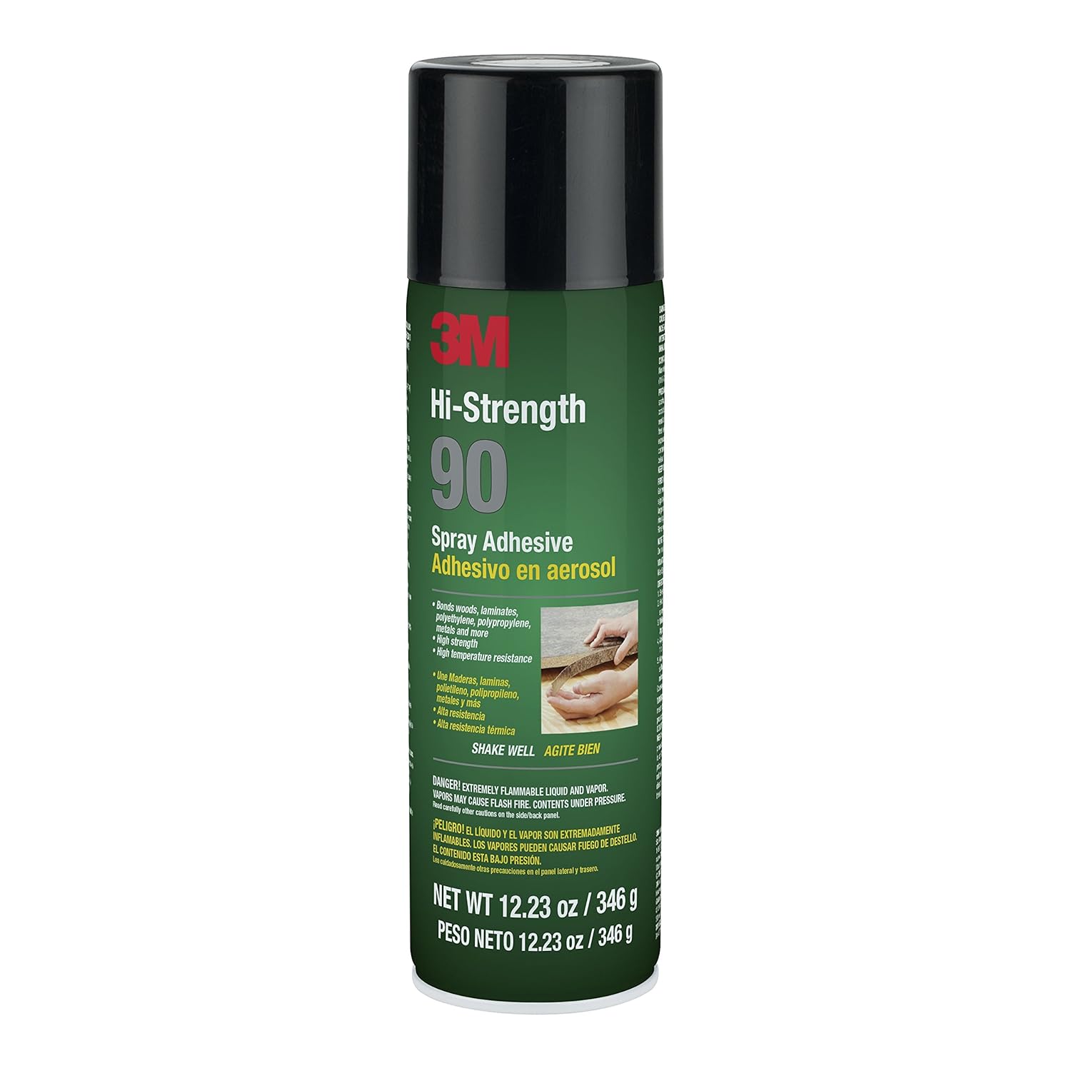 3M Hi-Strength 90 Spray Adhesive, Clear, Net Wt 12.23 oz