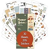 BIROYAL Planner Happy Sticker, 576 Scrapbook Stickers Accessories Multicolor Stickers for Adults, Journals, Planners, and Cal