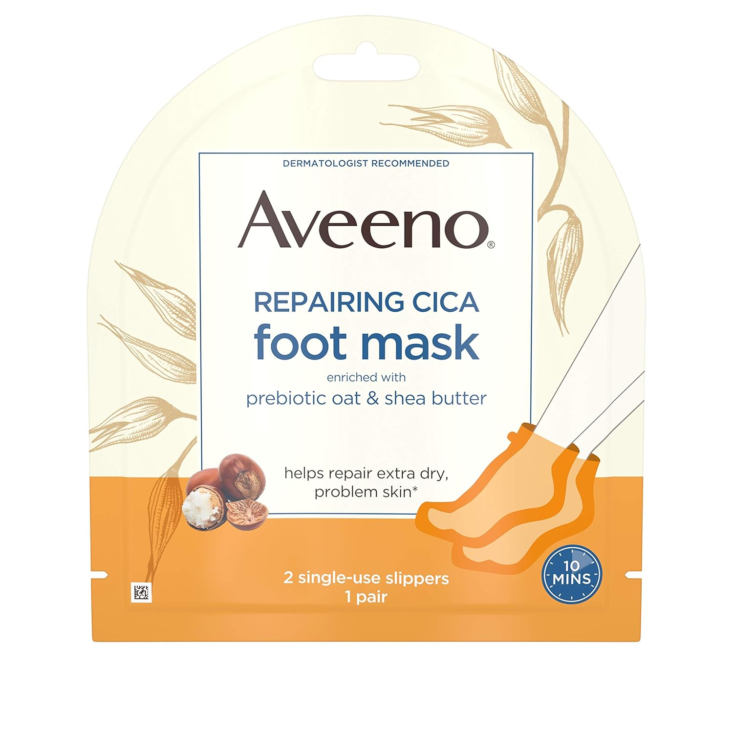 Aveeno Aveeno Repairing Cica Moisturizing Foot Mask With Oat - 2 Ea, 2 Count