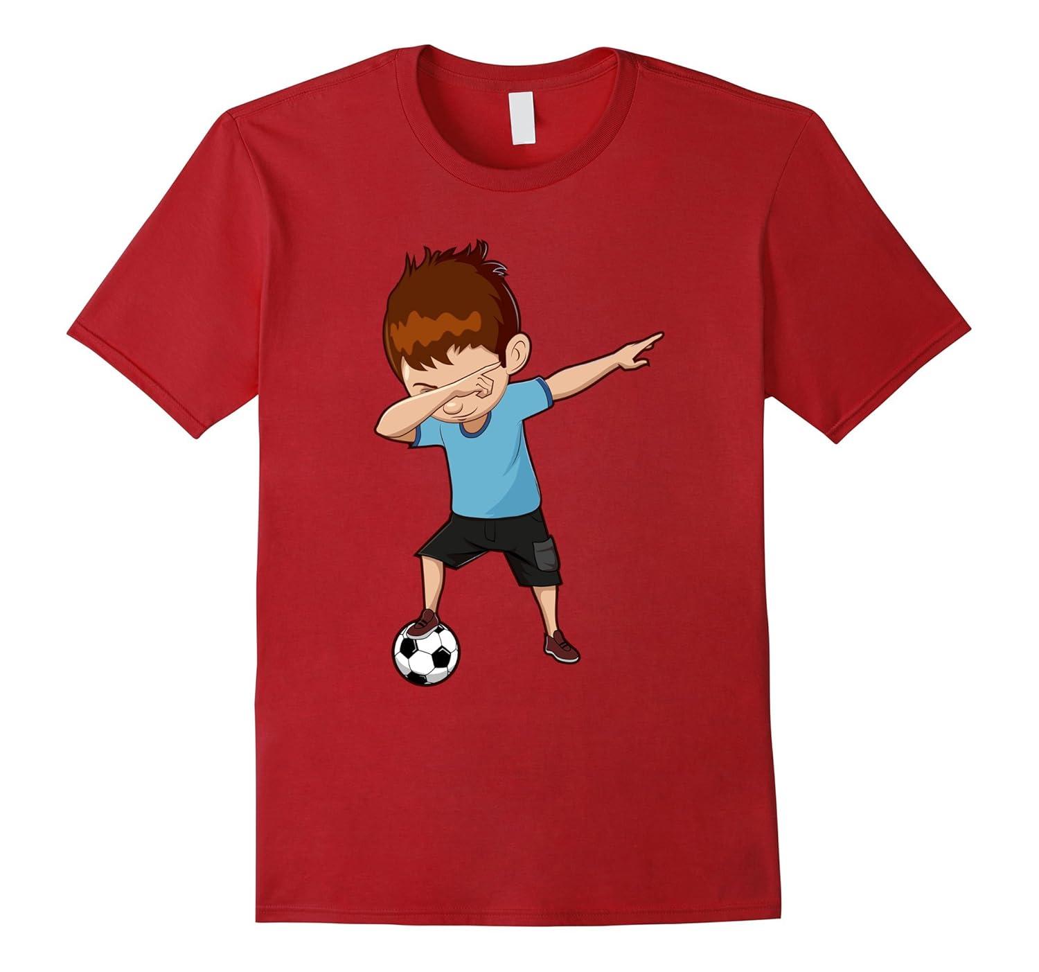 Soccer Shirt for Boys Funny Dabbing Dab Dance Soccer Ball-T-Shirt