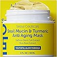 SeoulCeuticals Korean Face Mask Skin Care - Snail Mucin Turmeric Mask for Face – Cruelty Free K Beauty Anti Aging Face Mask f