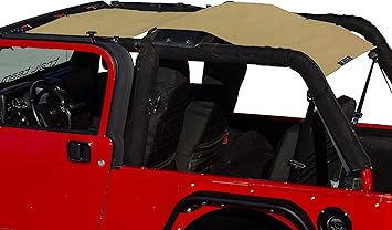 amazon com alien sunshade for jeep wrangler lj unlimited 2004 2006 full length sun shade mesh top cover tan blocks uv wind noise automotive alien sunshade for jeep wrangler lj unlimited 2004 2006 full length sun shade mesh top cover tan blocks uv wind noise