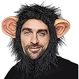 CreepyParty Half Face Monkey Fance Dressing Up Animal Head mask Anime Costume