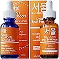 SeoulCeuticals Korean Skin Care Day & Night Serum Set - Potent Vitamin C Day Serum + Korean Snail Night Serum With Hyaluronic