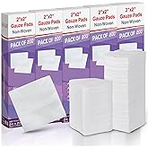 HEALQU Dental Gauze Pads 1000-Count 2"x2" Soft Non-Woven 4-Ply Gauze Pads for Tooth Extractions, and Dental Procedures - Non-