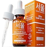 SeoulCeuticals Korean Skin Care 97.5% Snail Mucin Serum – K Beauty Skincare Night Serum Hyaluronic Acid for Face - Centella A