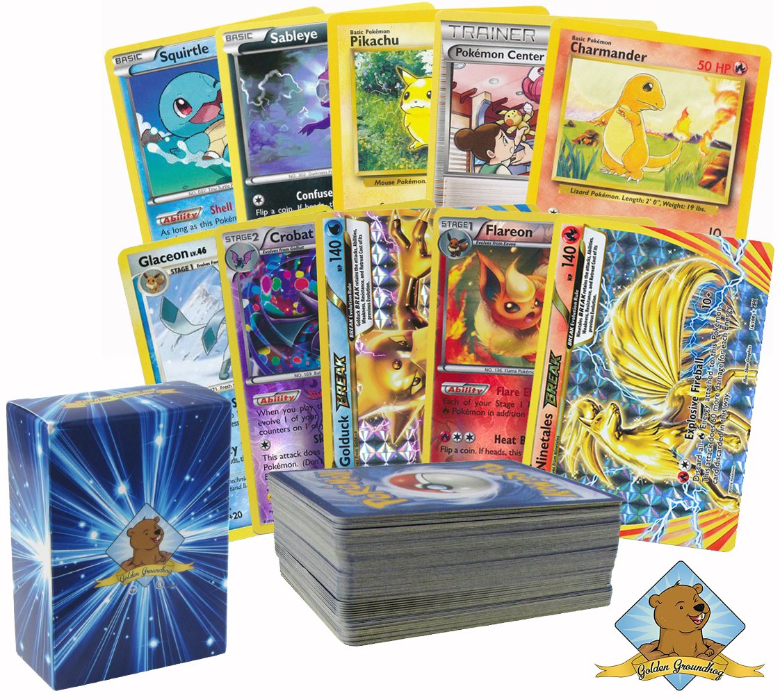 Buy Pokemon 100 Card Lot with Foils, Rares and 2 Break Rares No ...