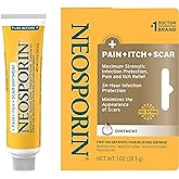 TENA Neosporin First Aid Antibiotic Pain-Relieving, Anti-Itch, & Scar Ointment with Neomycin, Bacitracin Zinc, Pramoxine HCl 