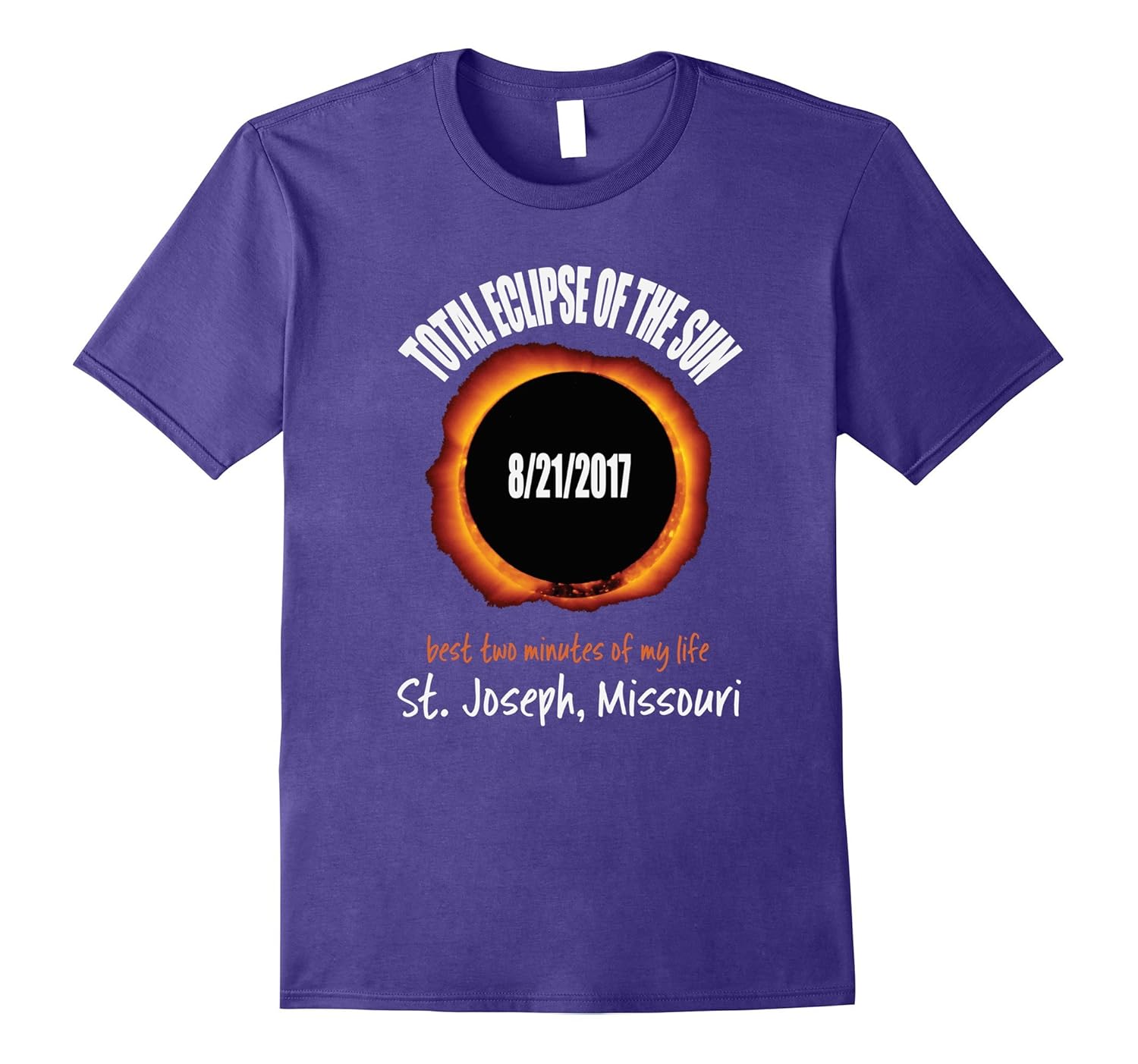 2017 Eclipse Souvenir St. Joseph, Missouri MO T Shirt-Art