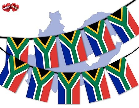 South Africa Full Flag Patriotic Themed Bunting Banner 12 Rectangular ...