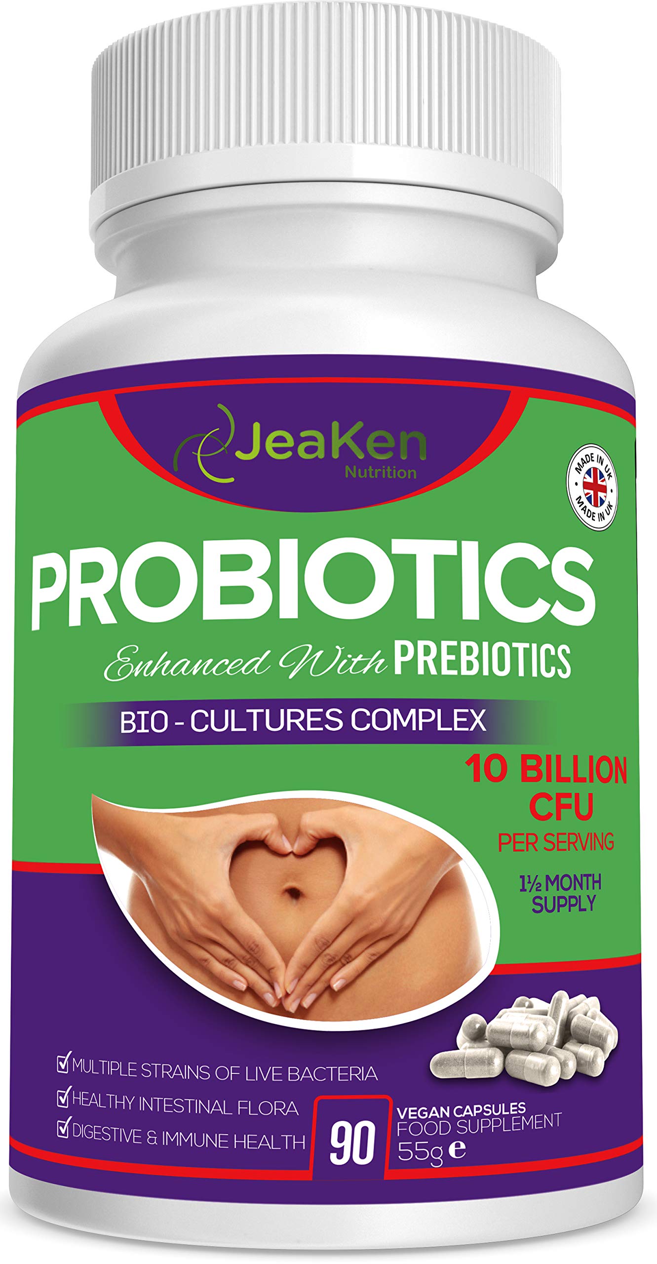 Probiotics with Prebiotics for Adults – Bio Cultures Complex with 6 ...