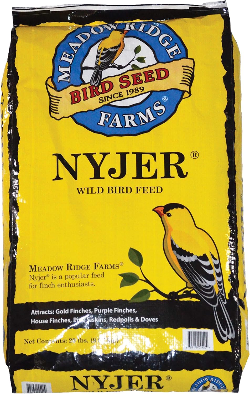 Meadow Ridge Farms Nyjer Thistle Bird Seed, 20-Pound Bag