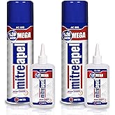 Super CA Glue (2 x 4.5 oz.) with Spray Adhesive Activator (2 x 16.9 fl oz.) Ca Glue with Activator for Wood, Plastic, Metal, 