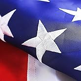 G128 - American USA US Flag 3x5 ft Deluxe Embroidered Stars Sewn Stripes Brass Grommets Durable Indoor Outdoor Use