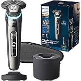 Philips Norelco Shaver Series 9000, מכונת גילוח חשמלית רטובה ויבשה, עם מערכת גילוח הרמה וגזירה וטכנולוגיית SenseIQ, קוצץ קופץ