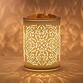 Earnest Living Ceramic Electric Wax Melt Warmer Wax Warmer for Scented Wax Cubes Tart Candle Warmer Oil Burner Wax Melts Frag