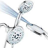 AquaCare As-Seen-On-TV High Pressure Handheld & Rain 50-mode 3-way Shower Head Combo with Anti-clog Jets, 2-mode Tub & Pet Po