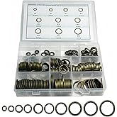 SHINTONES 170 Pieces Bonded Seal Dowty Washer,Automotive Self-Centred Dowty Seal Gasket Assortment,10 Metric Sizes,(M6 M8 M10