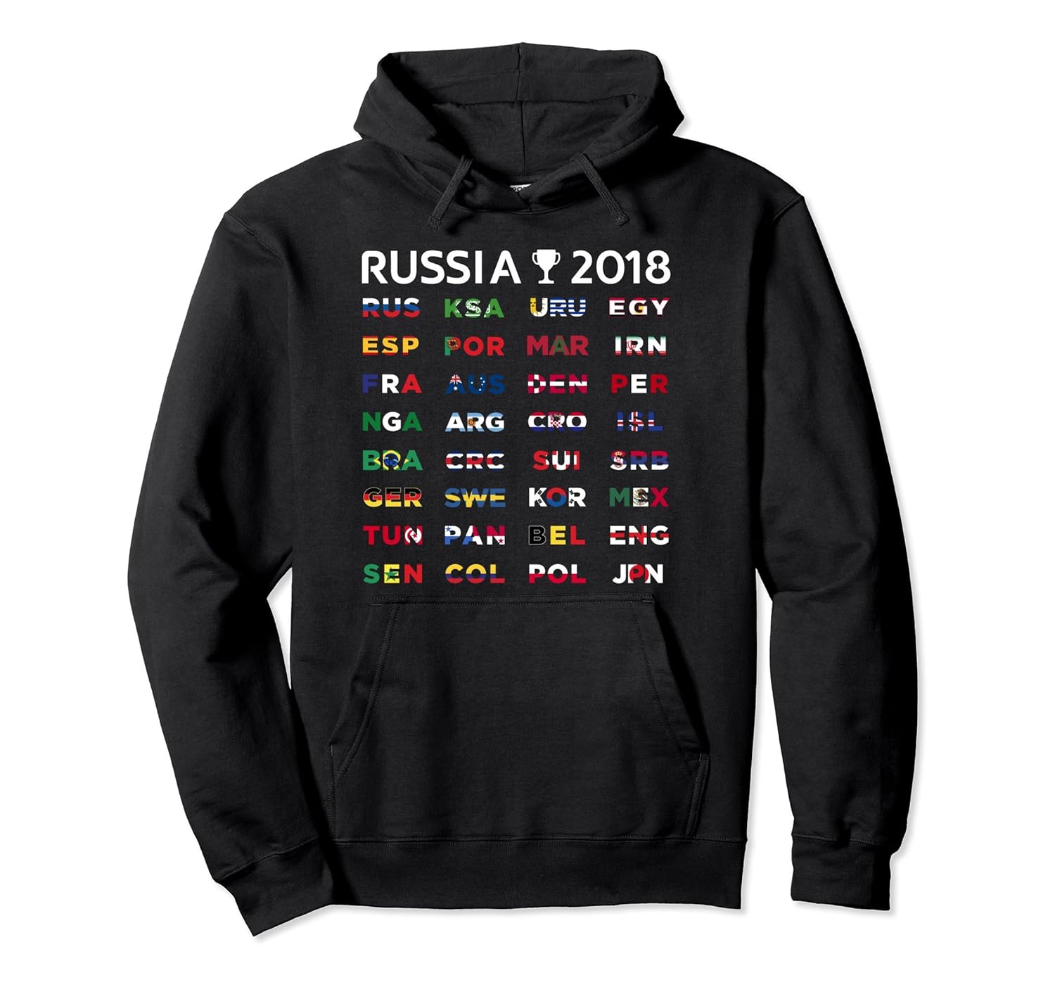 Russia World Football Cup All 32 Teams Pullover Hoodie-ln