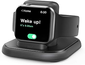 Conido Charging Stand for Apple Watch, Watch Charger Stand with Charging Cable, Magnetic Wireless Charging Station Compatible with Apple Watch SE Series 6/5/4/3/2/1/44mm/42mm/40mm/38mm- Black