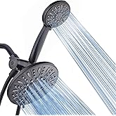 AquaDance 7" Premium High Pressure 3-Way Rainfall Combo with Stainless Steel Hose – Enjoy Luxurious 6-setting Rain Shower Hea