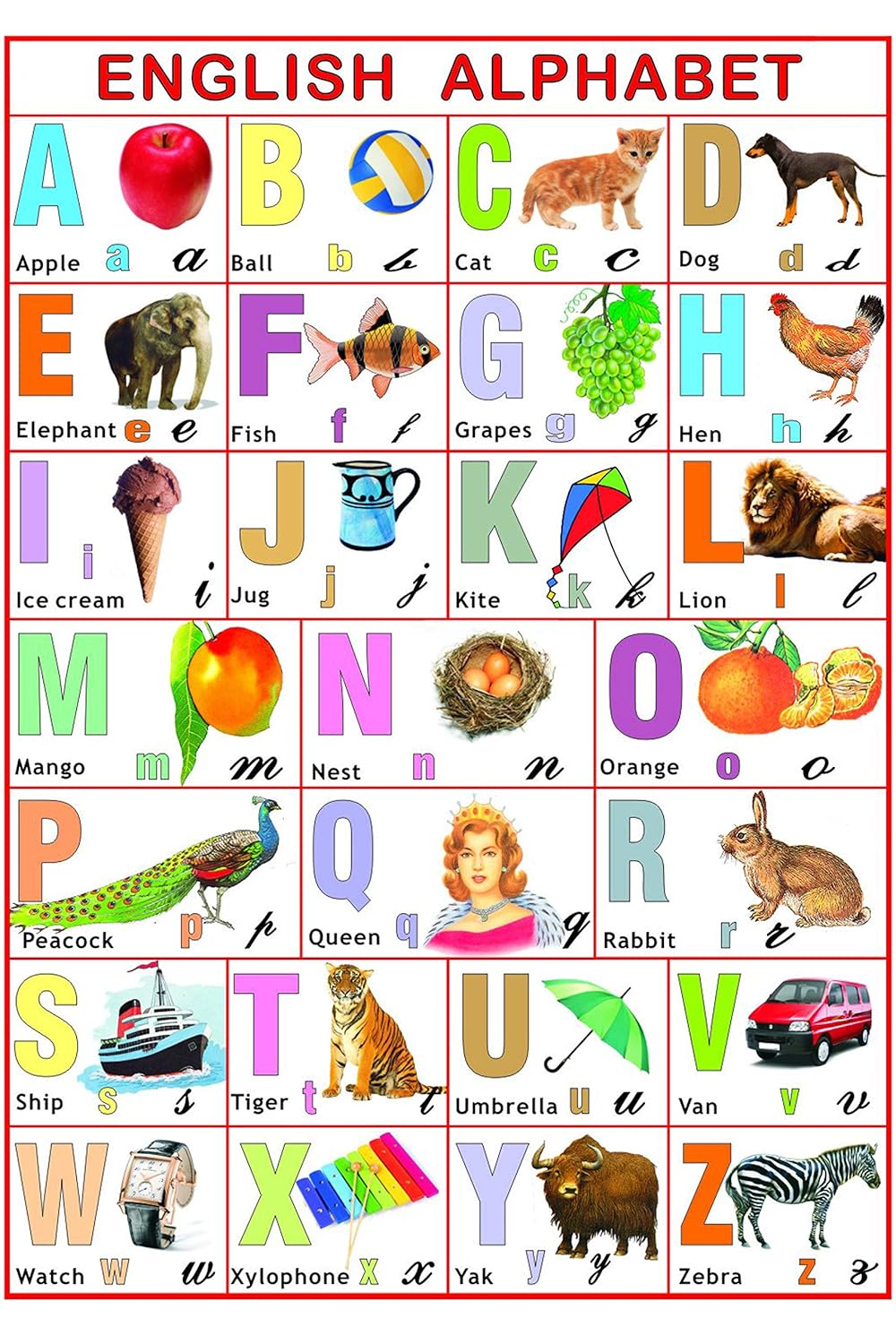 English Alphabet Printable