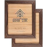 Rustic Wooden Picture Frame 4x6 Inch - Set of 2-100% Natural Eco Barn Wood with Real Glass - Made for Wall Hanging and Tablet