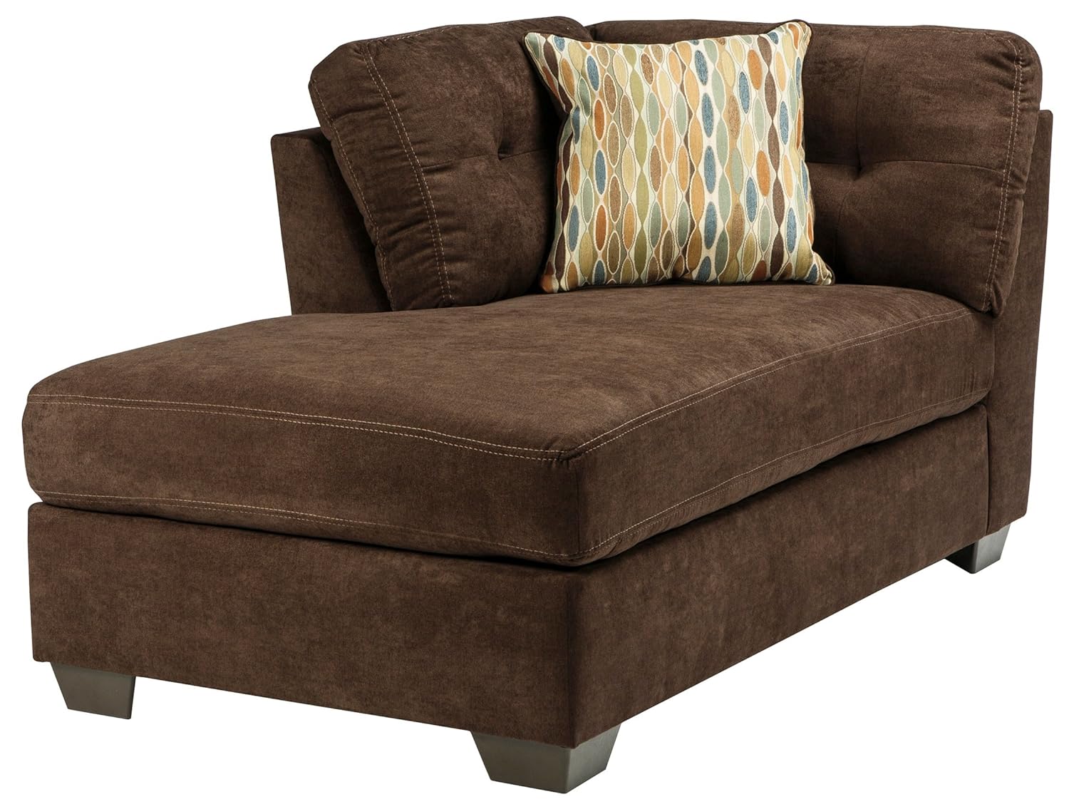 Amazoncom Ashley Delta City Left Corner Chaise Lounge In Chocolate