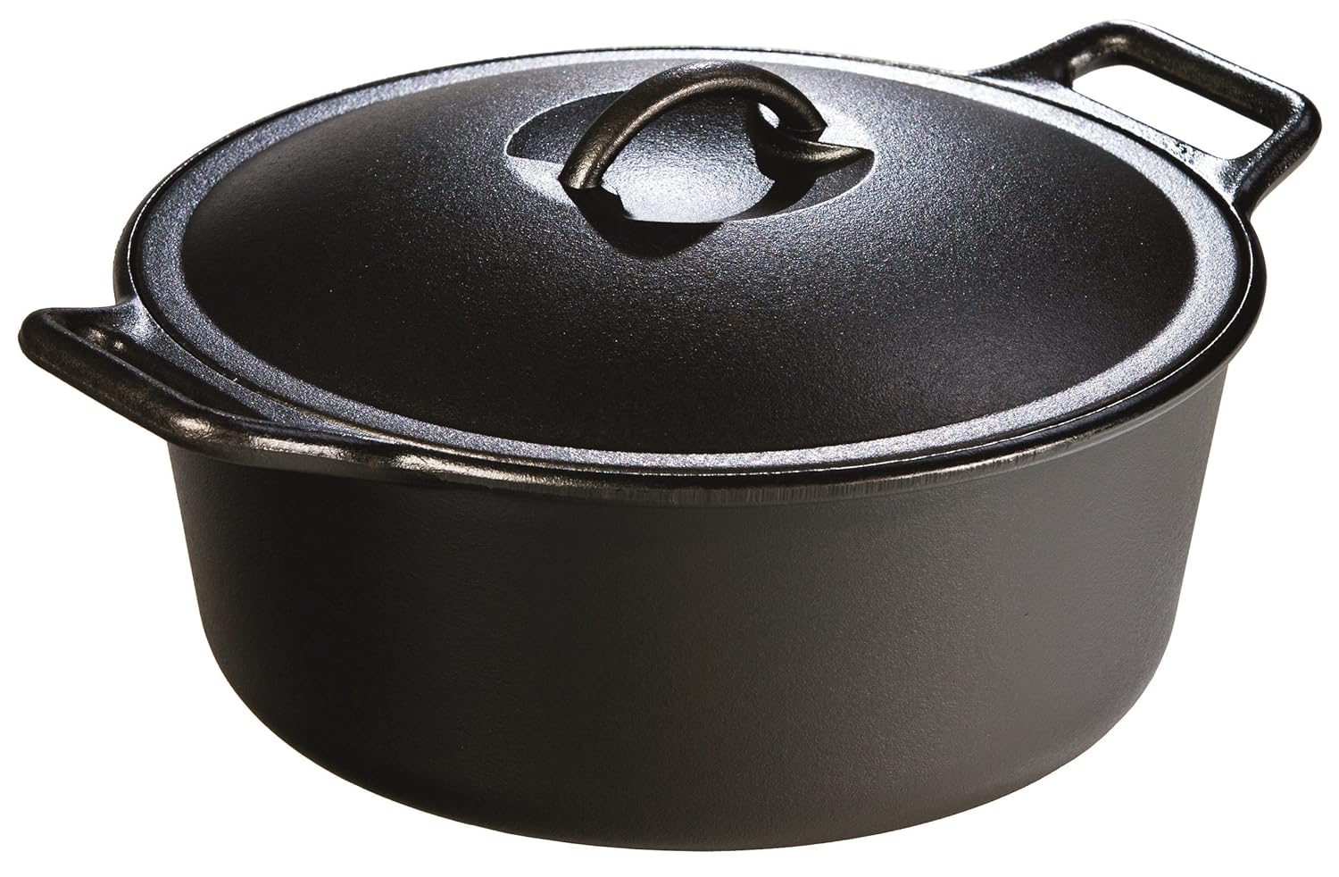 Lodge Pro-Logic Seasoned Cast Iron Dutch Oven - 7 Quart Cast Iron Camping Slow Cooker with Loop Handles and"Self-Basting" Cast Iron Cover (Made in USA)