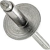 Large Flange Pop Rivets 1/8" x 1/4" Stainless Steel Blind 4-4 Gap .188" - .250" Quantity 50 by Fastenere